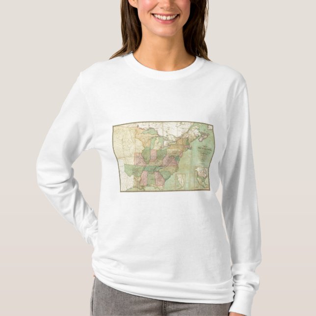 T-shirt Carte des Etats-Unis 6 (Devant)