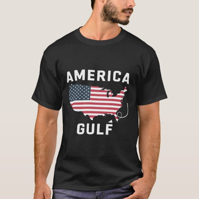 T-shirt Carte des États-Unis rétro-américaine de Trump Amé (Devant)