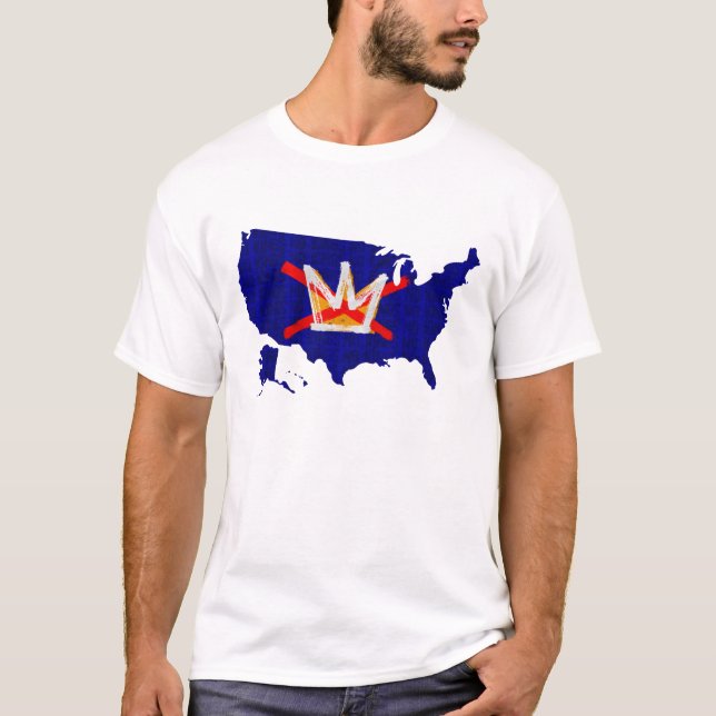 T-shirt Carte des États-Unis sans rois (Devant)