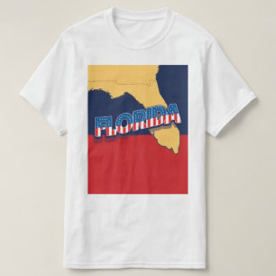 T-shirt carte des étoiles et des bandes de Floride