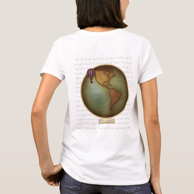 T-shirt Carte des hémisphères Est et Ouest 2 faces (Dos)