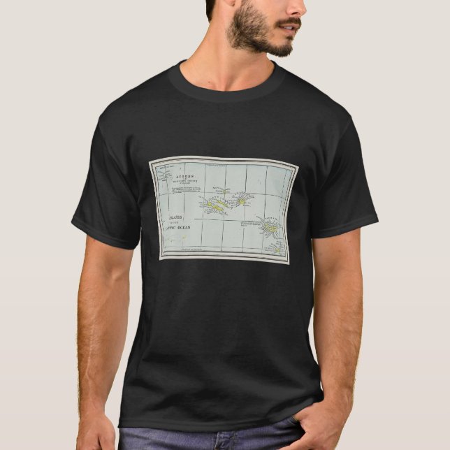 T-shirt Carte des îles Açores T Chemise (Devant)