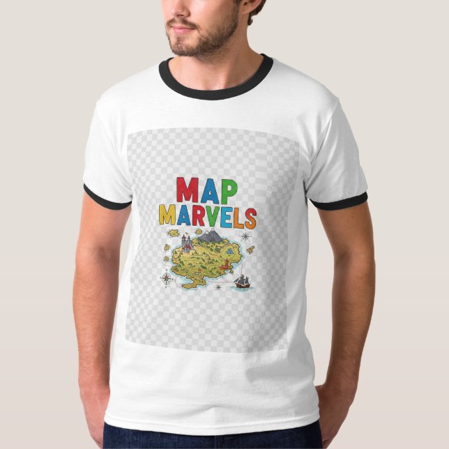 T-shirt Carte des merveilles. (Devant)