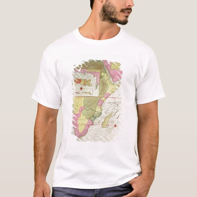 T-shirt Carte des pays de l'Afrique (Devant)