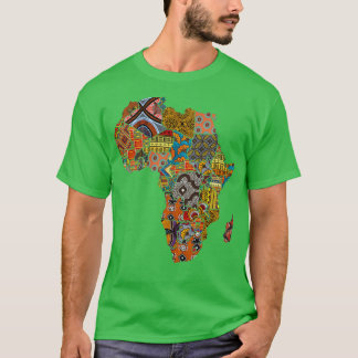 T-shirt Carte des tissus africains
