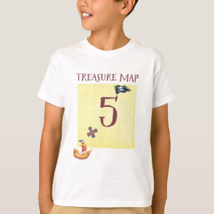 T-shirt Carte des trésors des pirates 5 ans