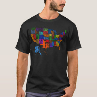 T-SHIRT CARTE DES USA