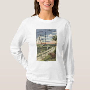 T-shirt Carte détaillée "de la route rêveuse "