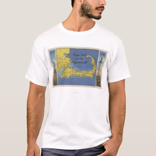 T-shirt Carte détaillée du Pilgrimland (Devant)