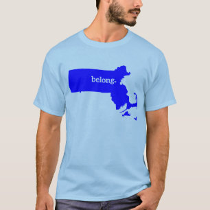 T-shirt Carte d'état du Massachusetts Belong