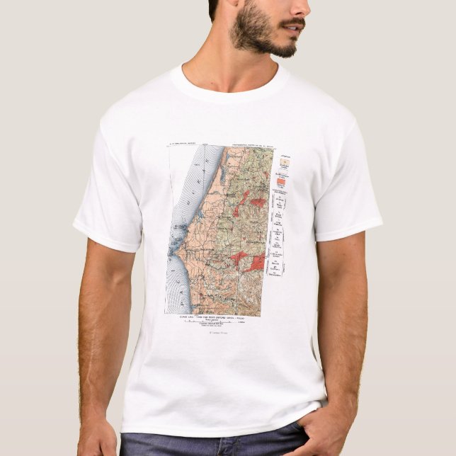 T-shirt Carte d'étude géologique des USA (Devant)