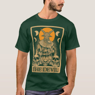 T-shirt Carte Devil Gothic Tarot Lecture Fortune Telli