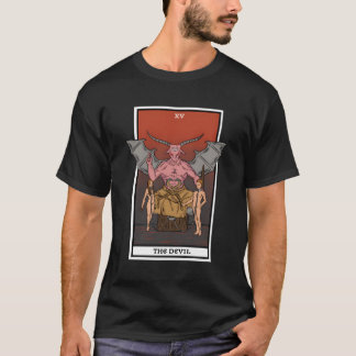 T-shirt Carte Devil Gothic Tarot Lecture Fortune Tellin