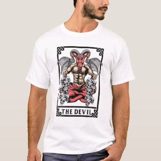T-shirt Carte Devil Tarot Lecture Sorcière esthétique Hall