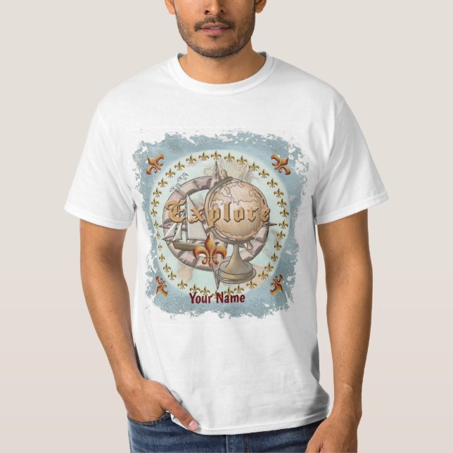 T-shirt carte d'exploration (Devant)