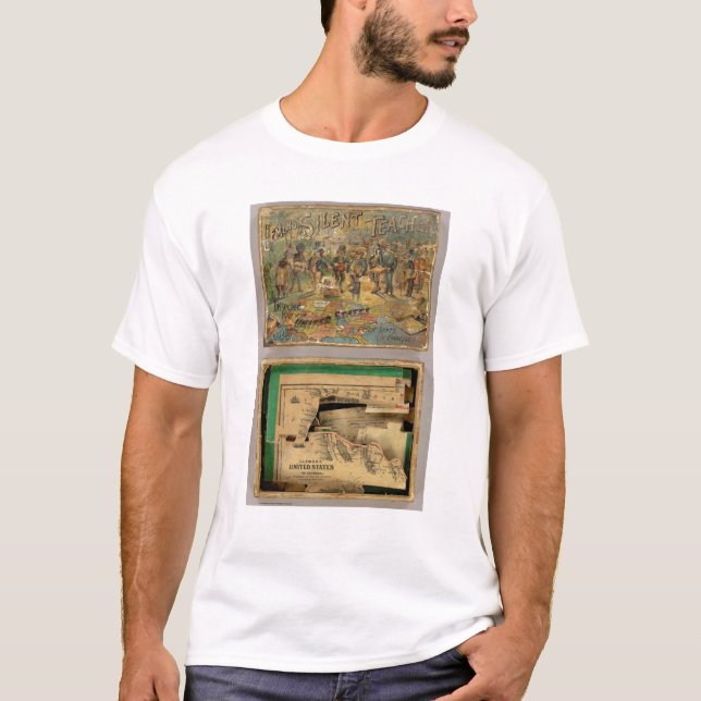 T-shirt Carte disséquée par boîte, Etats-Unis (Devant)