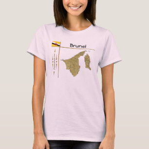 T-Shirt Carte + Drapeau + Titre Brunei