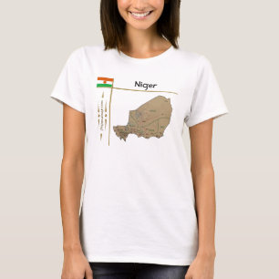 T-Shirt Carte + Drapeau + Titre du Niger
