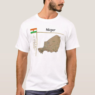 T-Shirt Carte + Drapeau + Titre du Niger