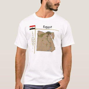 T-Shirt Carte + Drapeau + Titre Égypte
