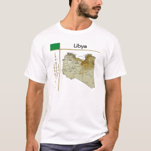 T-Shirt Carte + Drapeau + Titre Libye