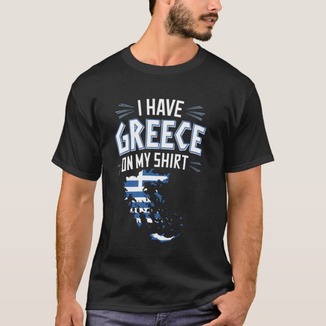 T-shirt Carte drôle de Grèce Citoyenneté Hellènes Course G (Devant)