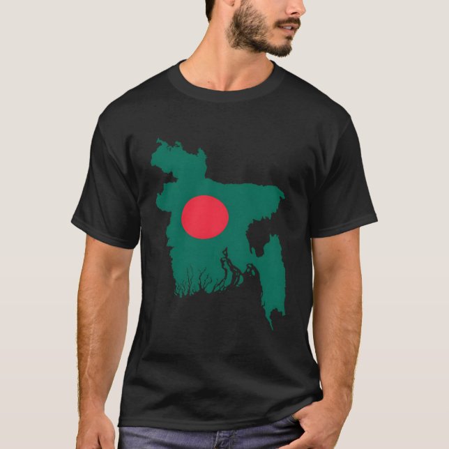 T-shirt Carte du Bangladesh (Devant)