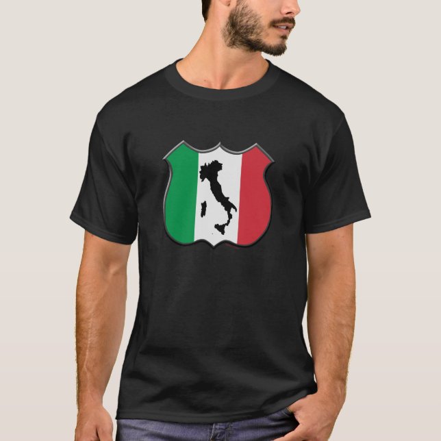 T-shirt Carte du bouclier italien (Devant)