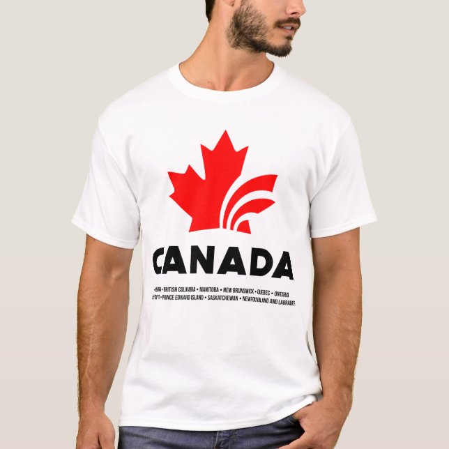 T-SHIRT CARTE DU CANADA |  (Devant)