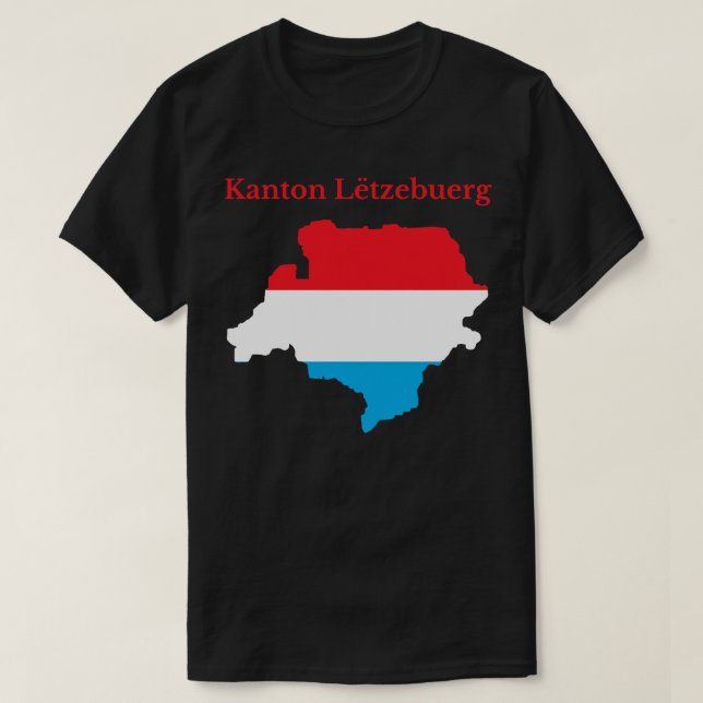 T-shirt Carte du canton de Luxembourg (Design devant)