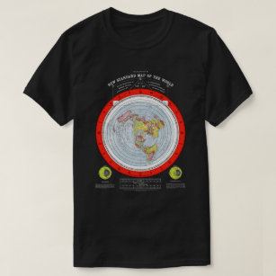 T-shirt Carte du carré et du plan de terre plat