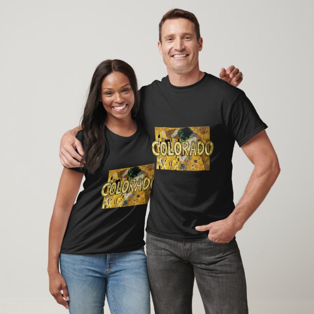 T-shirt Carte du Colorado et texte (Unisexe)