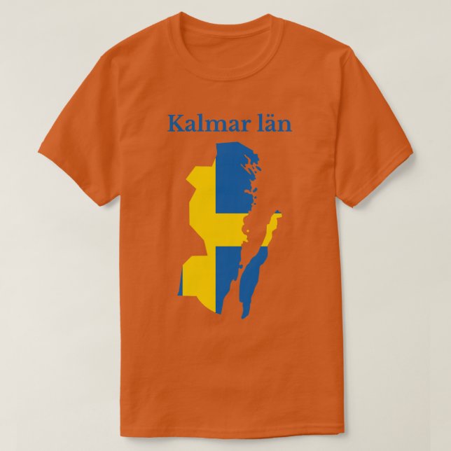 T-shirt Carte du comté de Kalmar Suède (Design devant)