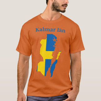 T-shirt Carte du comté de Kalmar Suède
