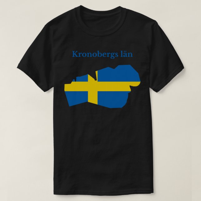 T-shirt Carte du comté de Kronoberg Suède (Design devant)