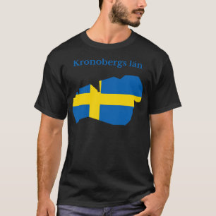 T-shirt Carte du comté de Kronoberg Suède