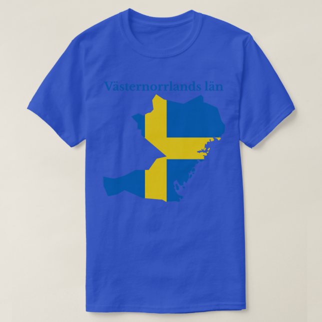 T-shirt Carte du comté de Vasternorrlands Suède (Design devant)