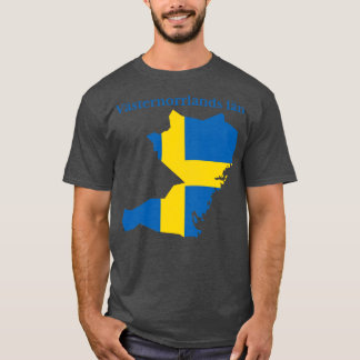 T-shirt Carte du comté de Vasternorrlands Suède