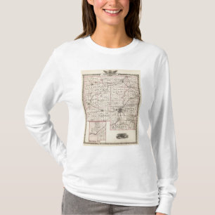 T-shirt Carte du comté de Winnebago et de Belvidere