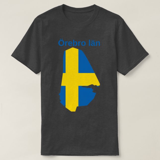 T-shirt Carte du comté d'Orebro Suède (Design devant)