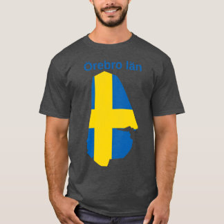 T-shirt Carte du comté d'Orebro Suède