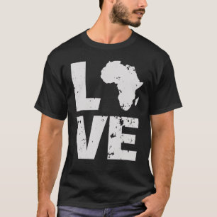 T-shirt Carte du continent africain I Love Afrique