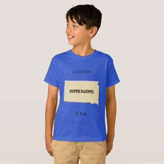T-shirt - Carte du Dakota du Sud avec la ville