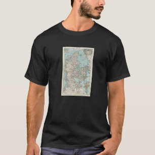 T-shirt Carte du Danemark vintage 1900