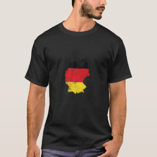 T-shirt Carte du drapeau allemand pour les Américains et c