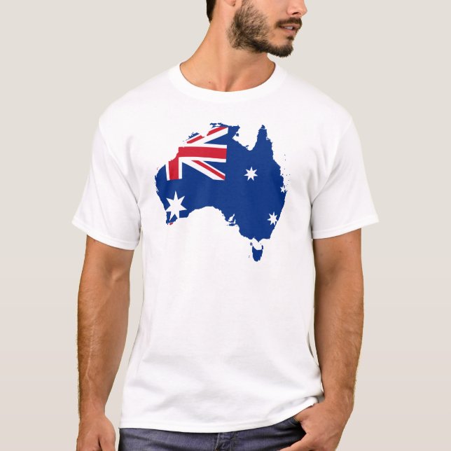 T-shirt carte du drapeau australien (Devant)