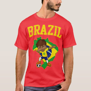 T-shirt Carte du drapeau brésilien garçon