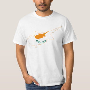 T-shirt Carte du drapeau chypriote CY