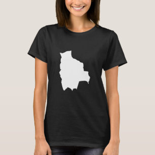 T-shirt Carte du drapeau de la Bolivie - Bolivie
