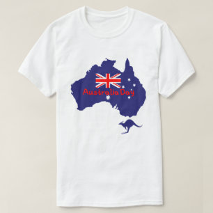 T-shirt Carte du drapeau de la Journée de l'Australie